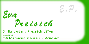 eva preisich business card